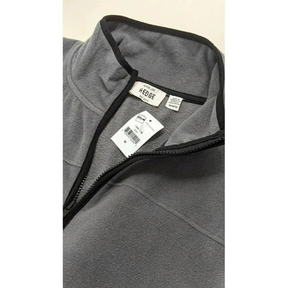 NWT Never Lose HEDGE Men's Zipper Front Fleece Jacket Grey Size M (MSRP $79) - Picture 2 of 3